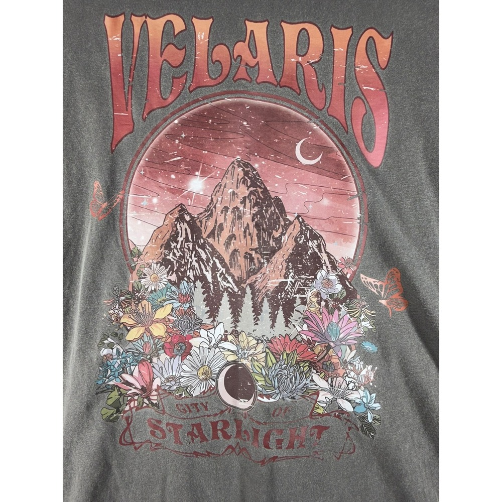 Velaris City of Starlight T-Shirt Comfort Colors Gray ACOTAR Graphic Tee Large - Picture 5 of 8